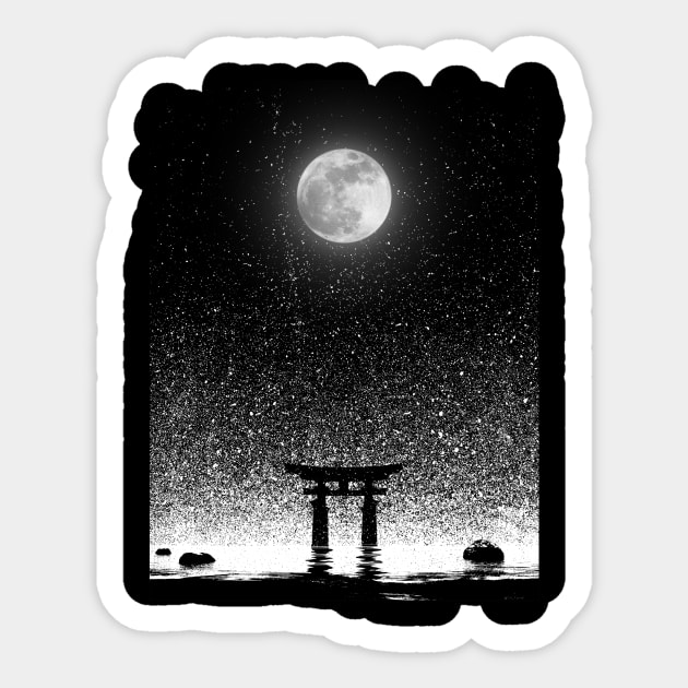 Japan Night of Torii Gate Sticker by Exosam